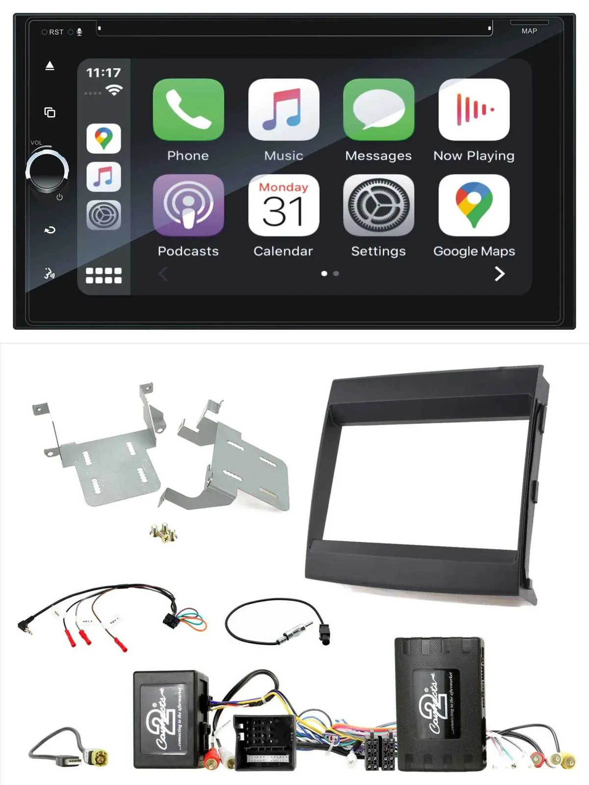 Blaupunkt USB DAB Bluetooth 2DIN TMC Lenkrad Navigation für Porsche Cayenne Soun