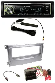 Автомагнитола Pioneer CD MP3 USB DAB AUX для Ford S-Max/Mondeo 2007–2014, серебристая
