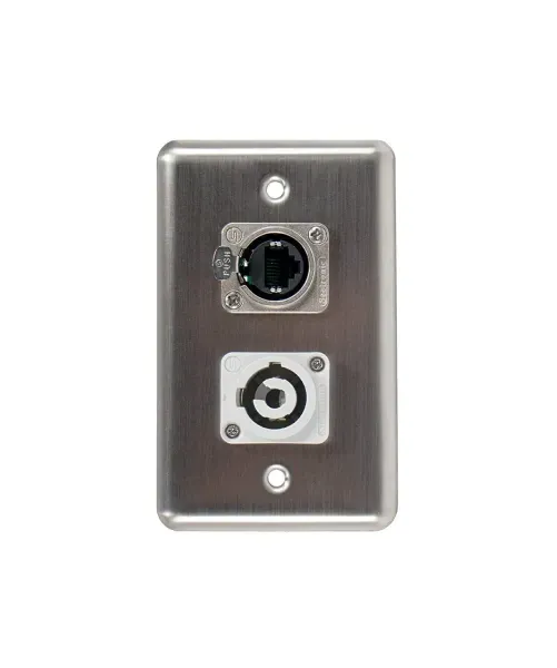 Elite Core Duplex Wall Plate w/1 Tactical Ethernet and 1 Power on B...