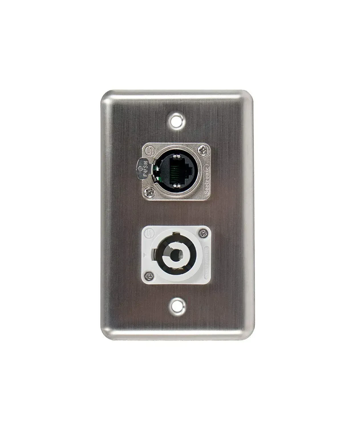 Настенная панель Elite Core D-2-1E1PCB 2-gang, 1 Tactical Ethernet, 1 powerCON Blue