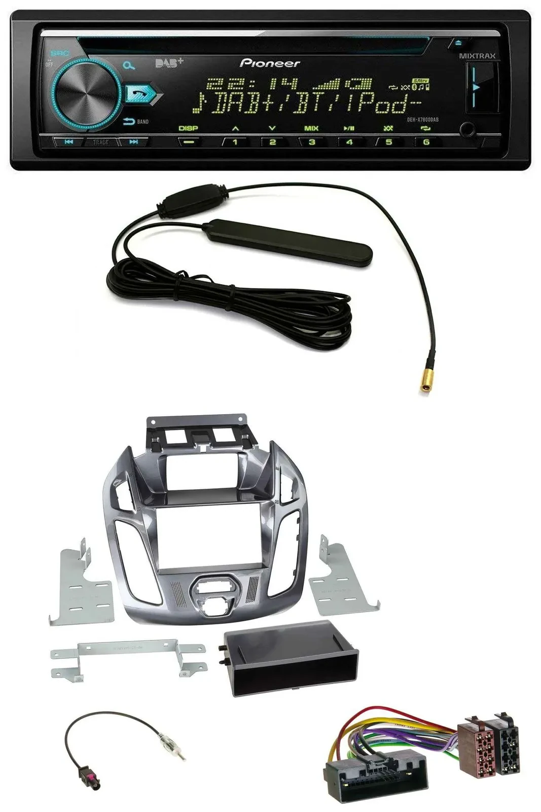 Pioneer CD MP3 AUX DAB USB Autoradio für Ford Transit Connect 2012-2018 Display