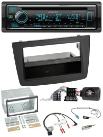 Kenwood Lenkrad Bluetooth DAB USB CD Autoradio für Alfa Mito 2008-2014 schwarz