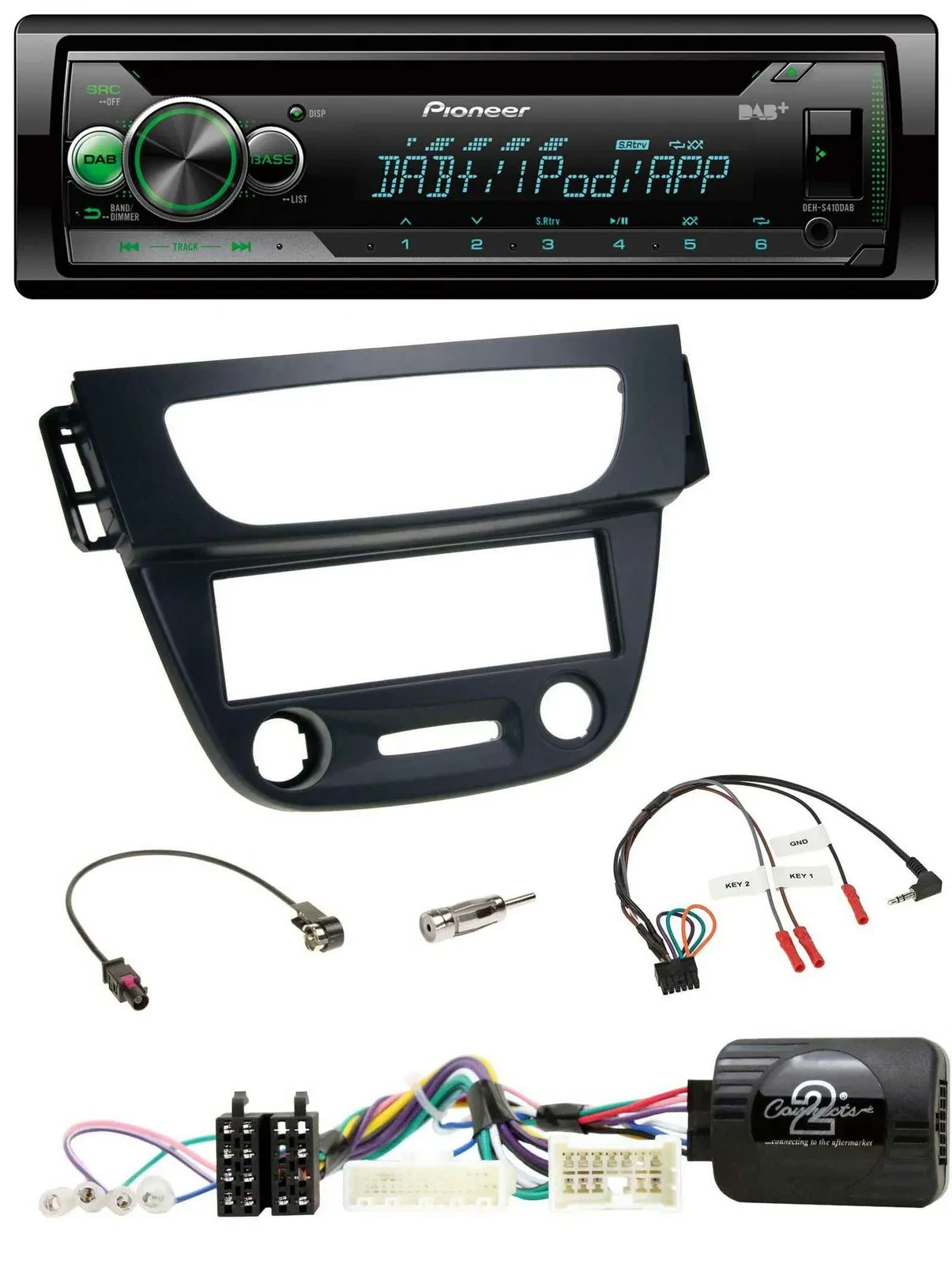 Pioneer USB MP3 DAB Lenkrad CD Autoradio für Renault Megane Fluence 2012-2014 sc