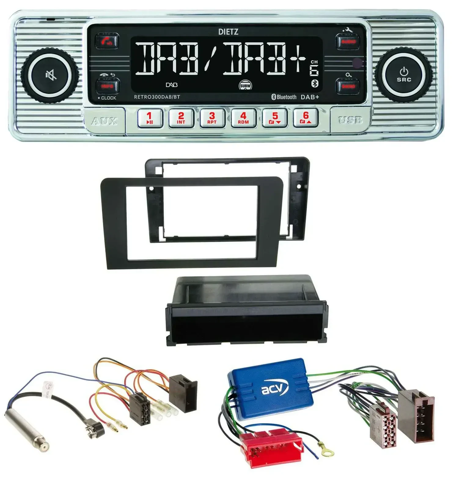 Автомагнитола для Audi A3 8P (2003–2006) Dietz Bluetooth, MP3, DAB, USB активная система Symphony