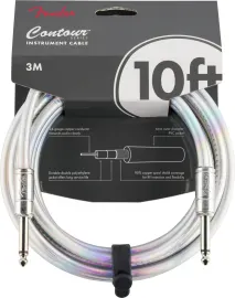 Fender Contour 1/4" Instrument Cable, 10', Iridescent