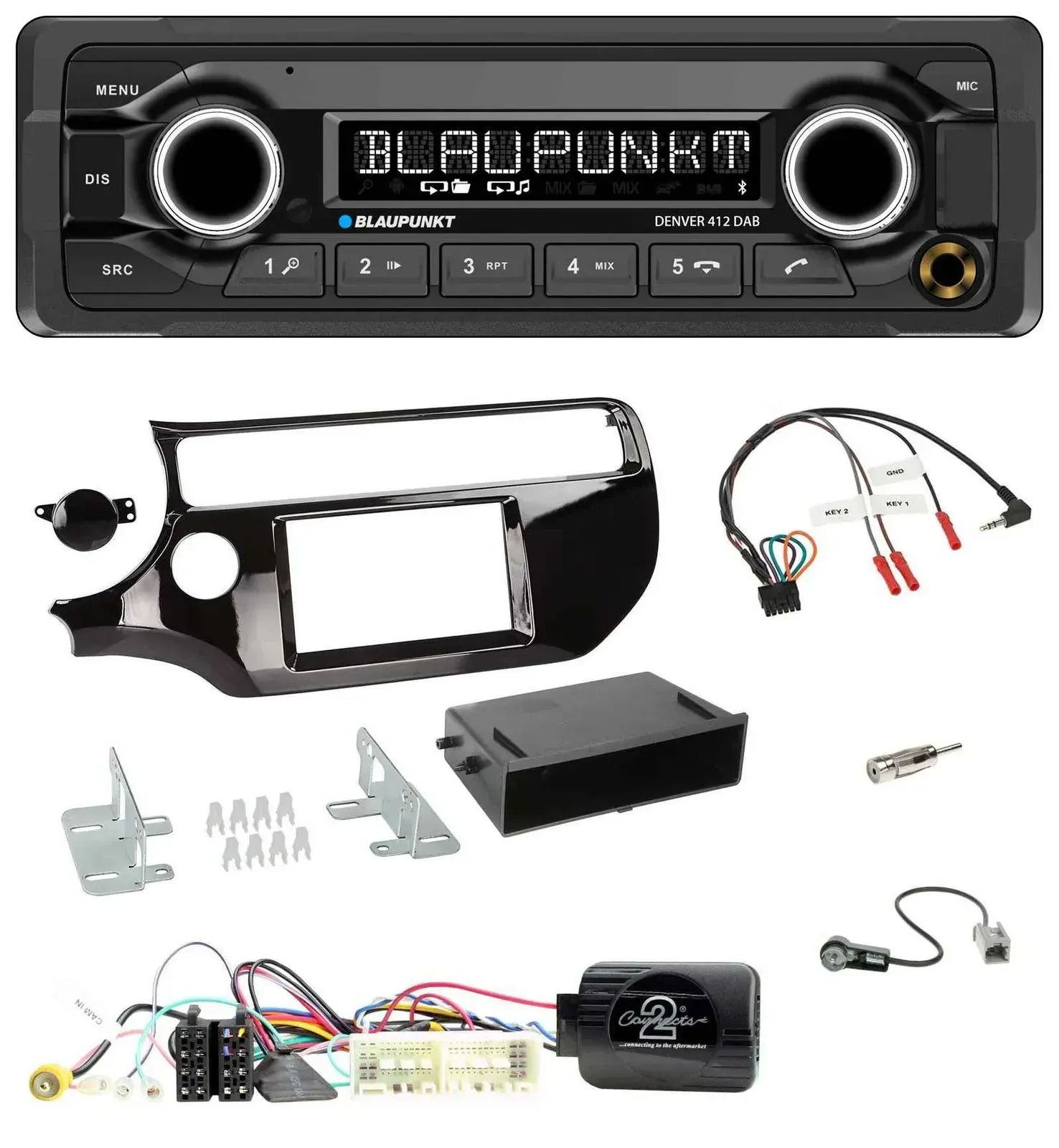 Blaupunkt Bluetooth DAB Lenkrad USB Autoradio für Kia Rio UB Facelift 2017-2023
