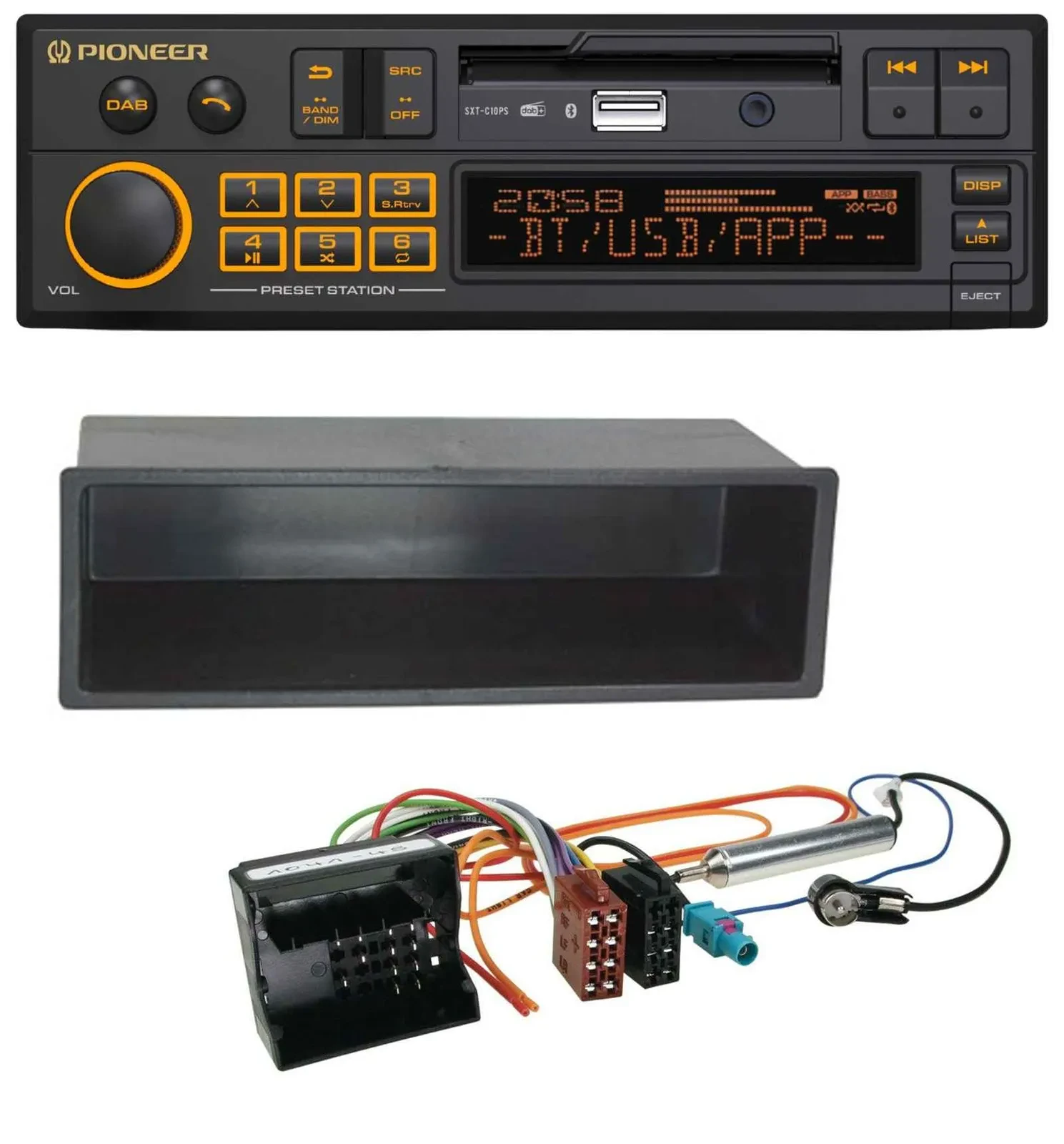 Pioneer DAB MP3 USB Bluetooth Autoradio für Citroen Berlingo, C2, C3, Jumpy