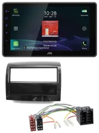 Автомагнитола для Fiat Ducato 2011–2021 JVC DAB, MP3, Bluetooth, USB, черный глянец