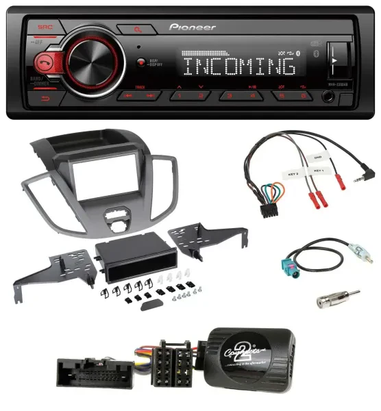 Pioneer Bluetooth USB DAB Lenkrad Autoradio für Ford Transit V363 15-18 ohne Dis