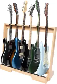 Стойка для гитар Gator Frameworks GFW-GTR-WD6RK Wooden Guitar Rack for Up to 6 Guitars, Maple