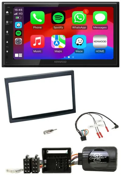 Kenwood Lenkrad USB DAB 2DIN Bluetooth Autoradio für Citroen C2 C3 Berlingo Jump