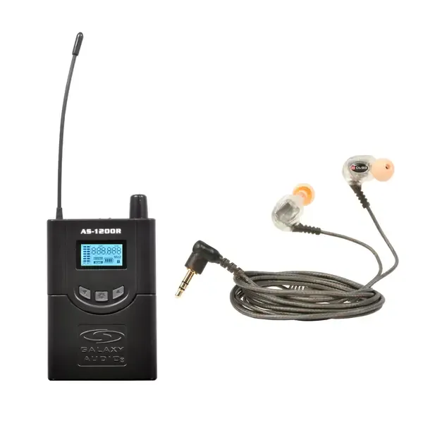 Приемник для систем персонального мониторинга Galaxy Audio AS-1210R Wireless In-Ear Monitor Receiver, D Band w/EB10 Earbuds