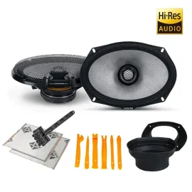 Alpine R2-S69 200W RMS 6x9" 2Way Coaxial Speakers + Accessories