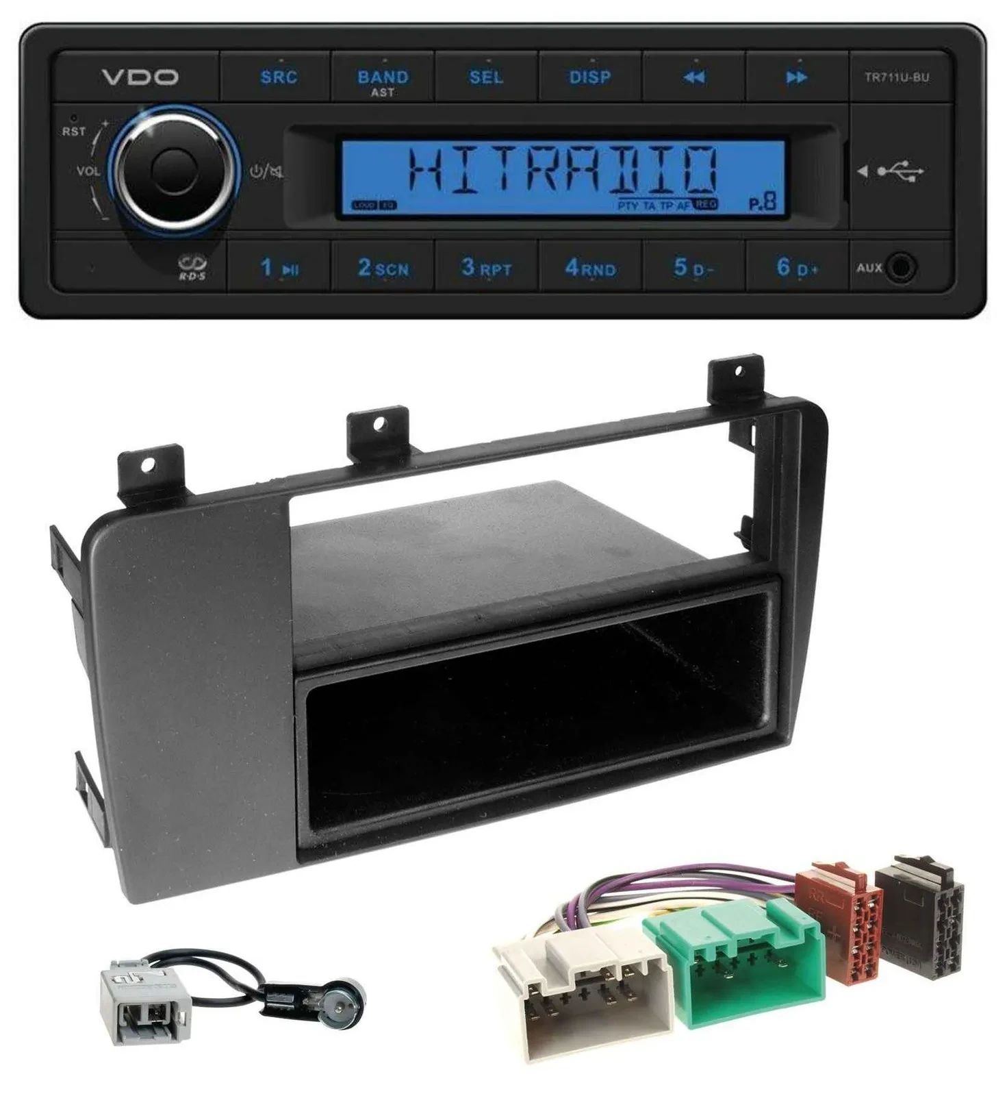 VDO AUX 1DIN MP3 USB Autoradio für Volvo S60, V70, XC70 (04-09)