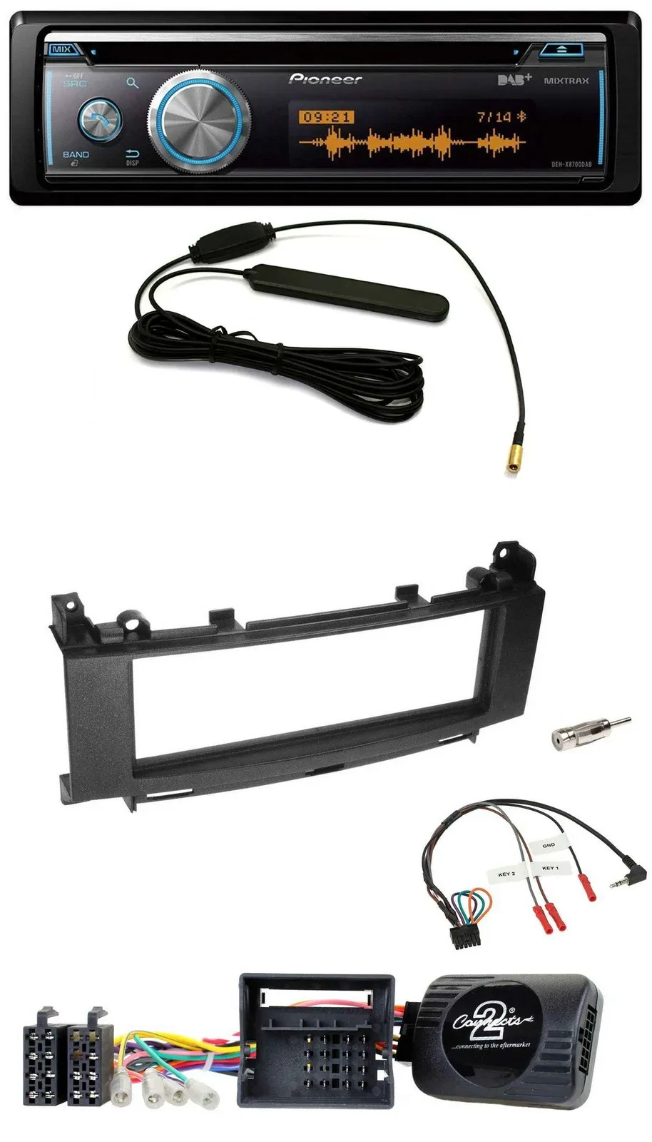 Автомагнитола для Mercedes A-Class 2005–2012, B-Class Pioneer CD USB Bluetooth DAB