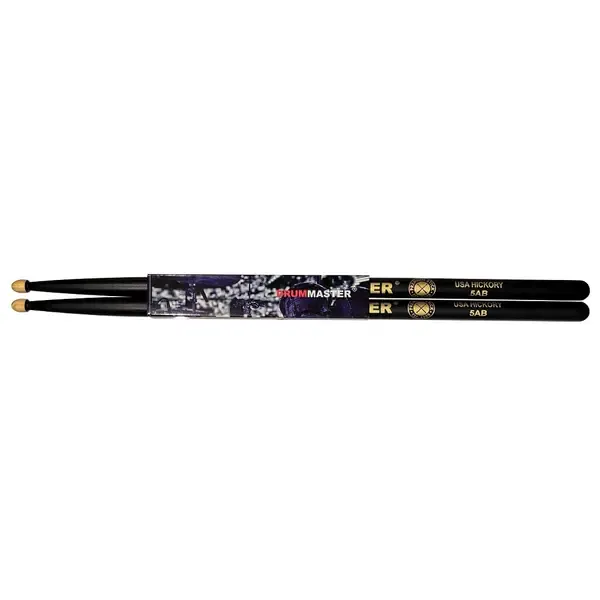 Барабанные палочки DRUMMASTER Black & Golden American Hickory 5A