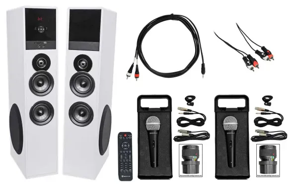 Rockville All-in-one Bluetooth Home Theater/Karaoke Machine System+Microphones