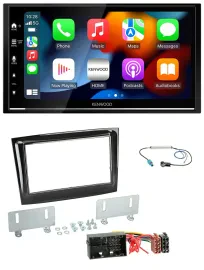 Kenwood DAB USB Bluetooth 2DIN MP3 Autoradio für Fiat Doblo ab 2015 piano schwar