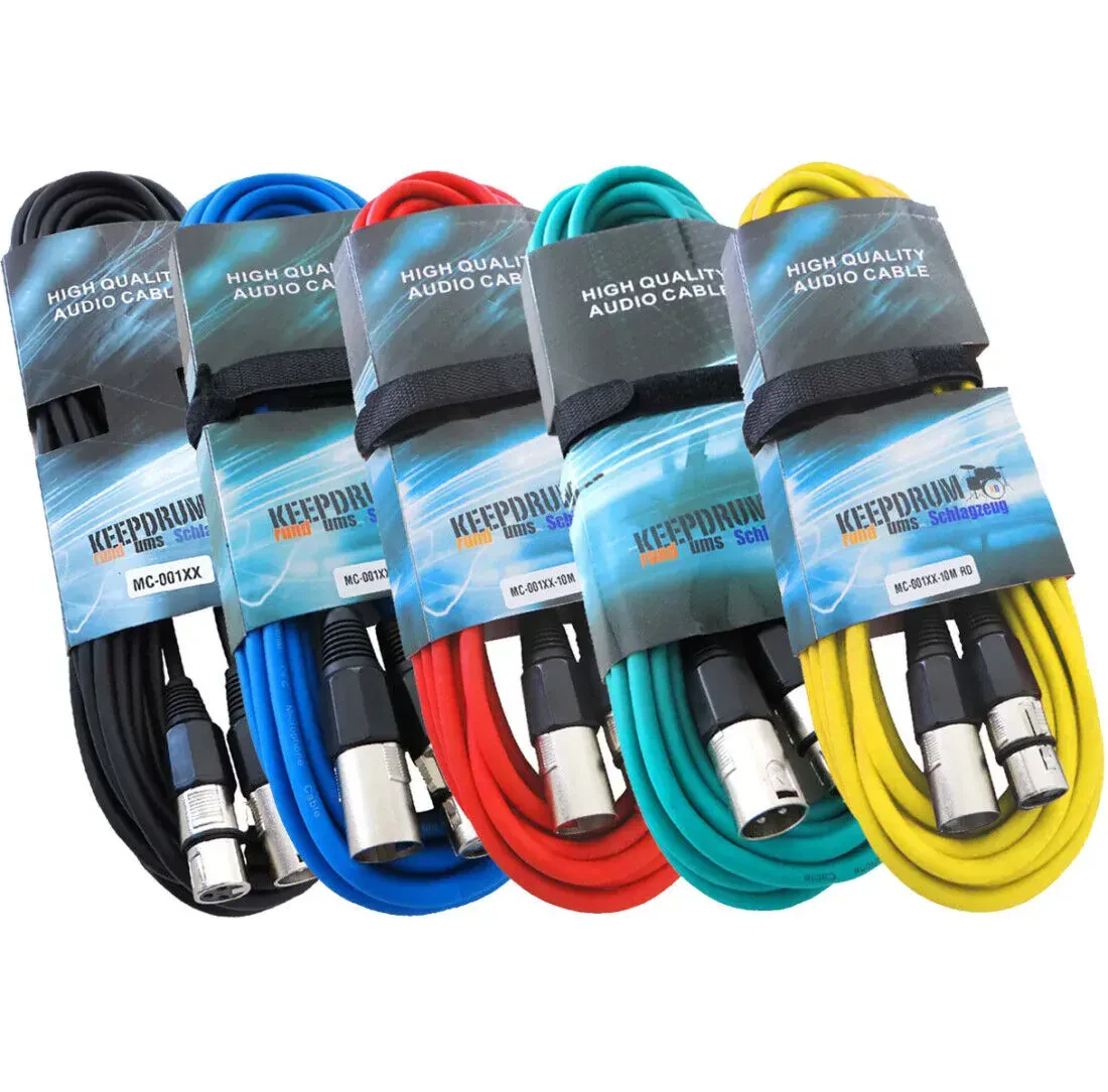 Микрофонный кабель keepdrum MC-001XX Multi 10 м (5 штук)