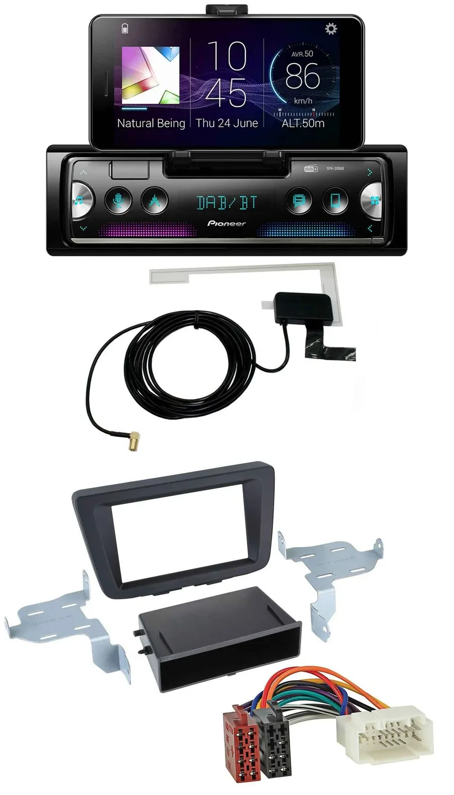 Pioneer DAB Bluetooth MP3 USB Autoradio für Suzuki Baleno (EW, ab 2016)