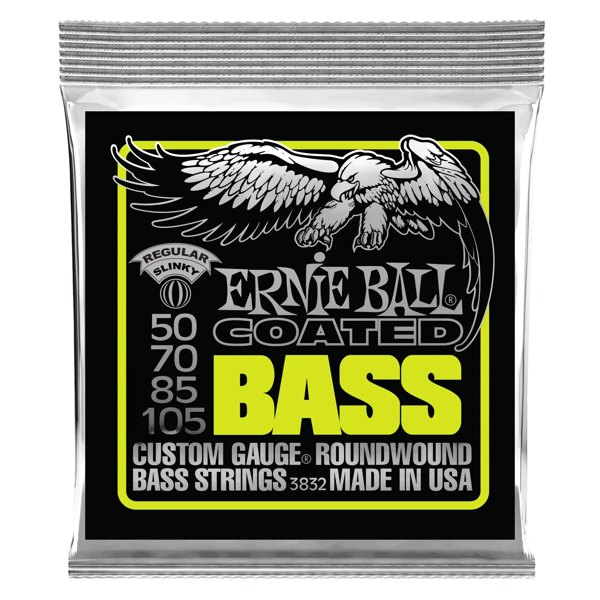 Струны для бас-гитары Ernie Ball 3832 Coated Bass Regular Slinky 50-105