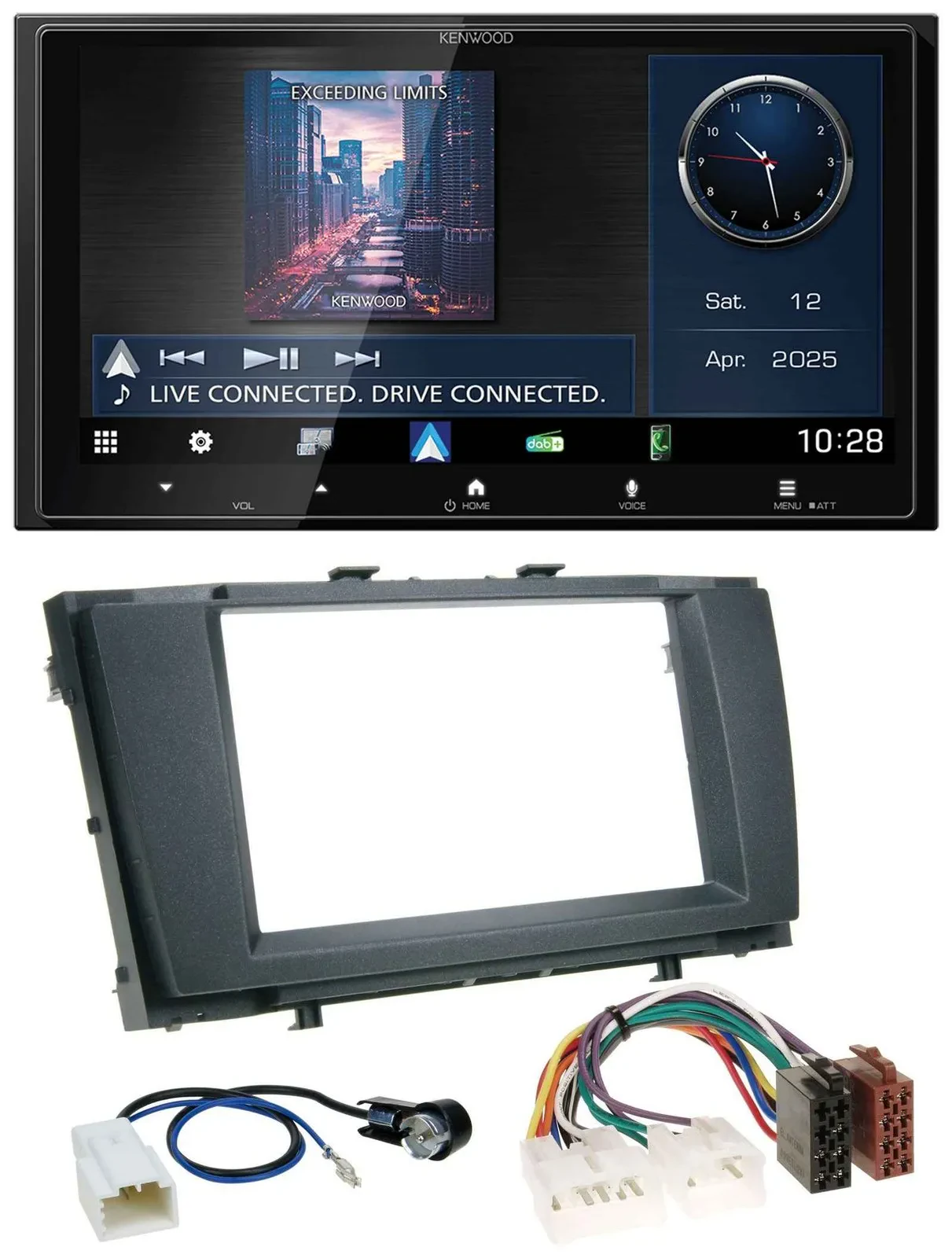 Kenwood Bluetooth 2DIN USB DAB MP3 Autoradio für Toyota Avensis 2009-2015