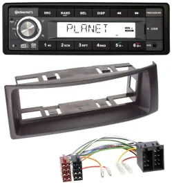Continental USB 1DIN AUX DAB MP3 Autoradio für Renault Megane Scenic bis 03 schw