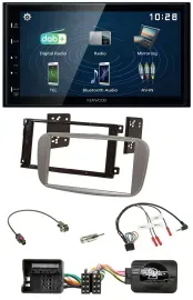 Kenwood 2DIN Bluetooth Lenkrad USB DAB Autoradio für Ford Focus Galaxy C-Max sil