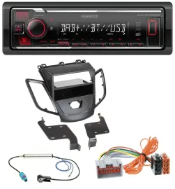Kenwood MP3 Bluetooth USB DAB Autoradio für Ford Fiesta JA8 08-10 ohne Display s