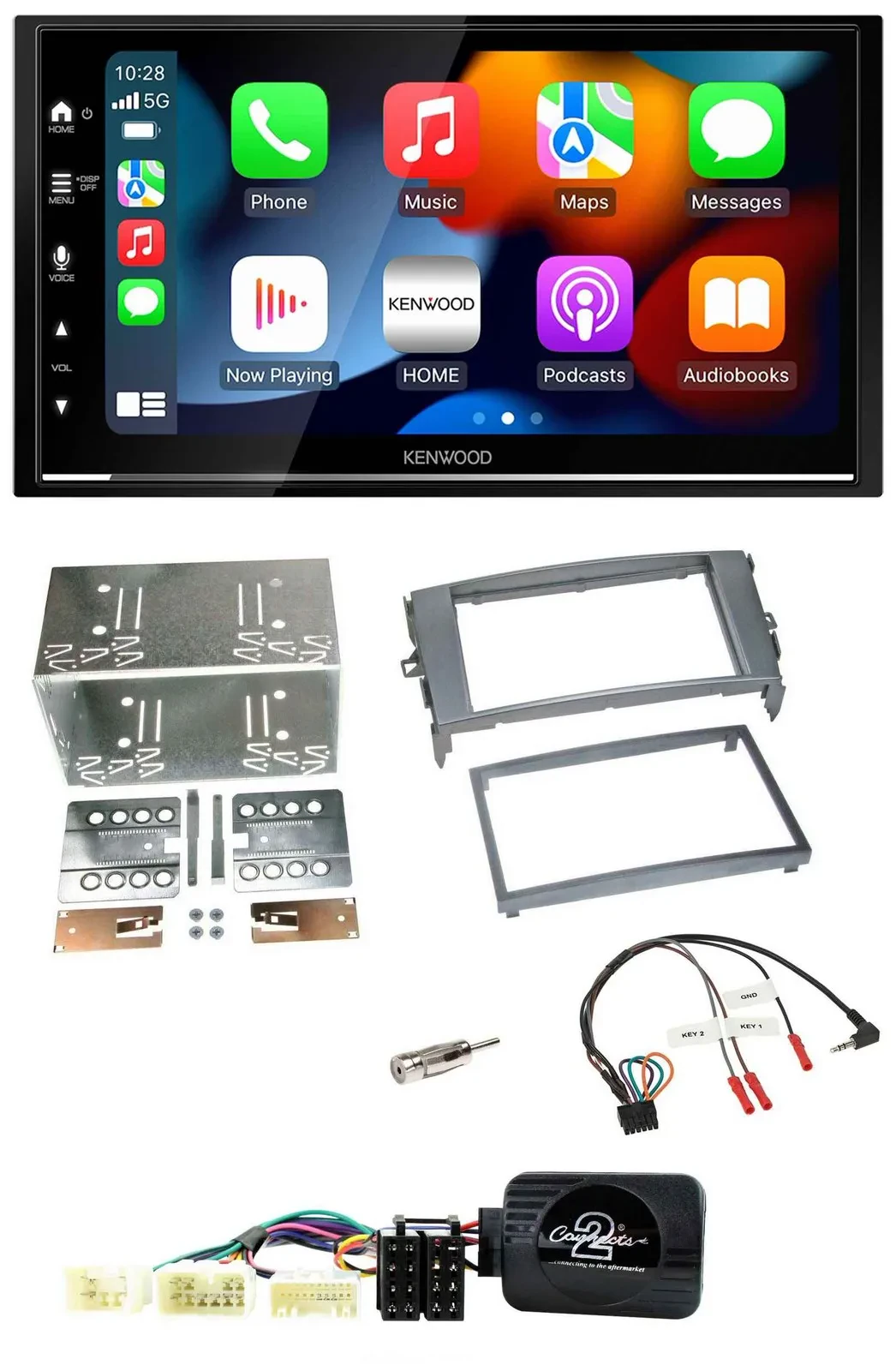 Kenwood DAB USB Bluetooth 2DIN Lenkrad Autoradio für Toyota Auris 2007-2011 anth