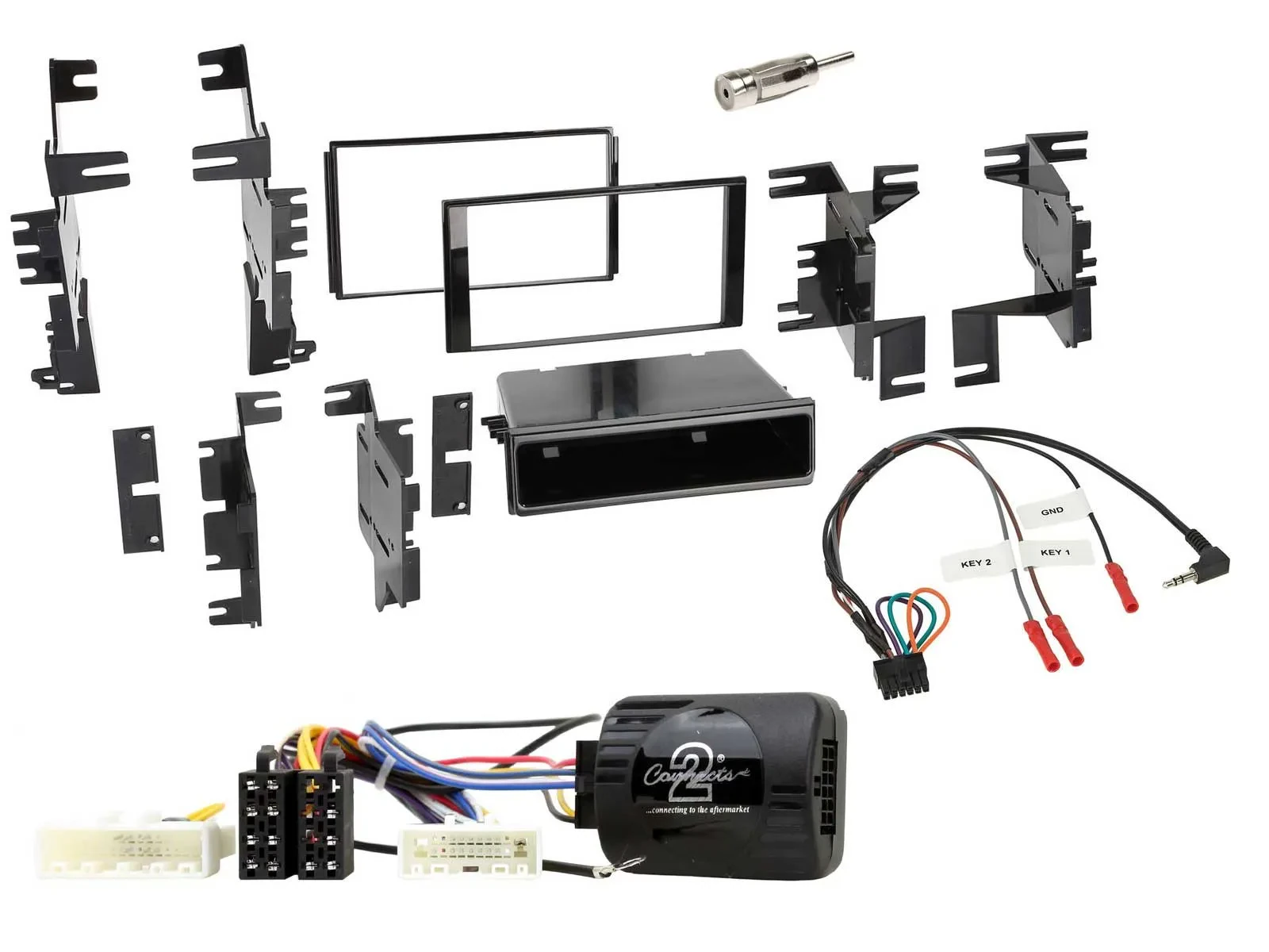 Einbauset Lenkradadapter Doppel DIN Autoradio für Nissan Tida ab 2008 Titan ab 2