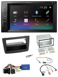 Автомагнитола для Alfa Romeo Mito Pioneer 2DIN DAB, Bluetooth, USB, с поддержкой управления на руле