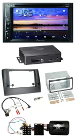 Pioneer 2DIN TMC DAB Lenkrad USB Bluetooth Navigation für Fiat Stilo 2005-2007