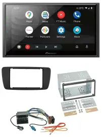 Pioneer USB 2DIN DAB MP3 Bluetooth Autoradio für Seat Ibiza ab 08 nitschwarz