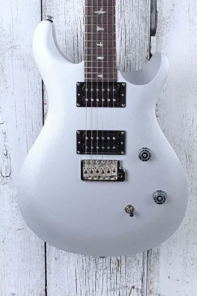 PRS SE CE 24 Solid Body Electric Guitar Metallic Silver Satin with Gig Bag