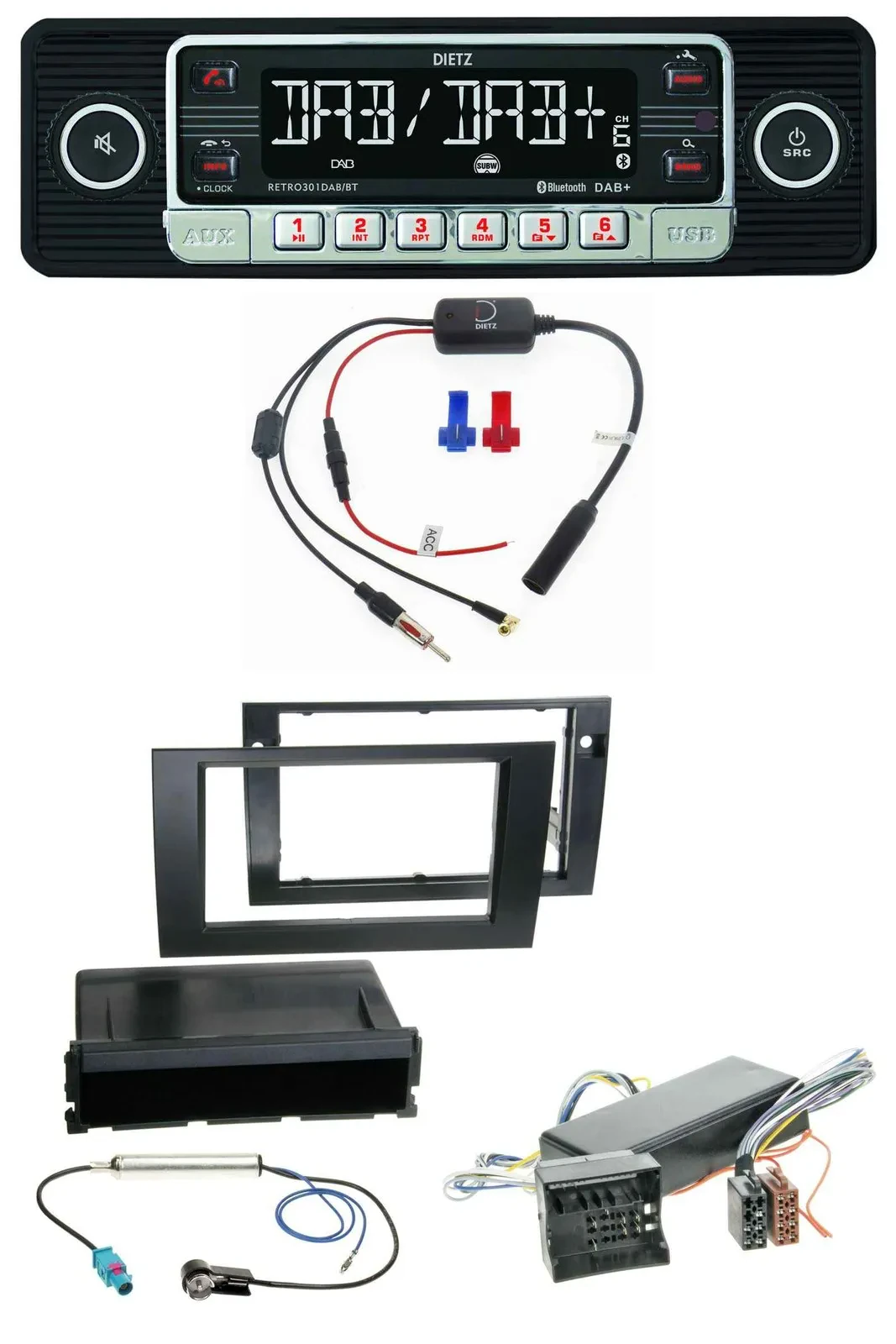 Dietz MP3 DAB Bluetooth USB Autoradio für Audi A4 04-08 B7 Symphony Bose Aktivsy