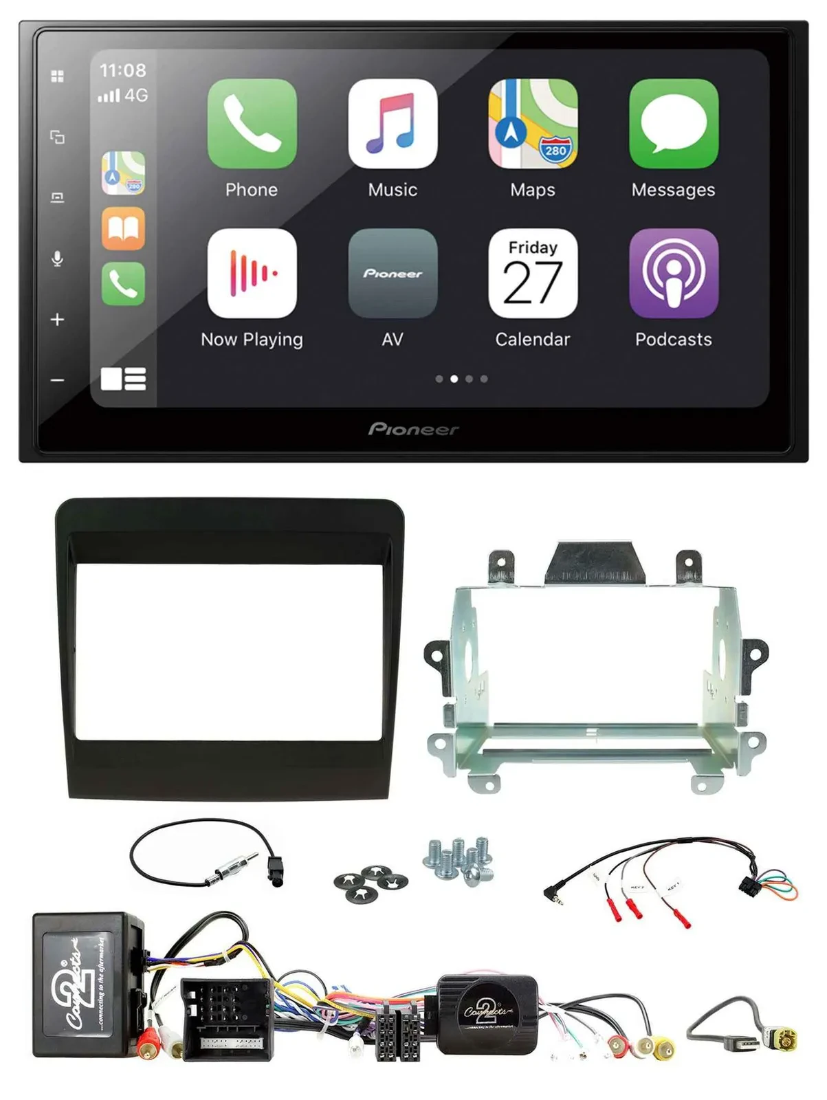 Автомагнитола Pioneer 2-DIN Bluetooth DAB USB для Porsche 911 (2011–2017), совместима с MOST