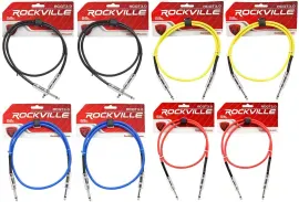 Инструментальный кабель Rockville RCGT3.0 Multicolor 0.9 м (8 штук)