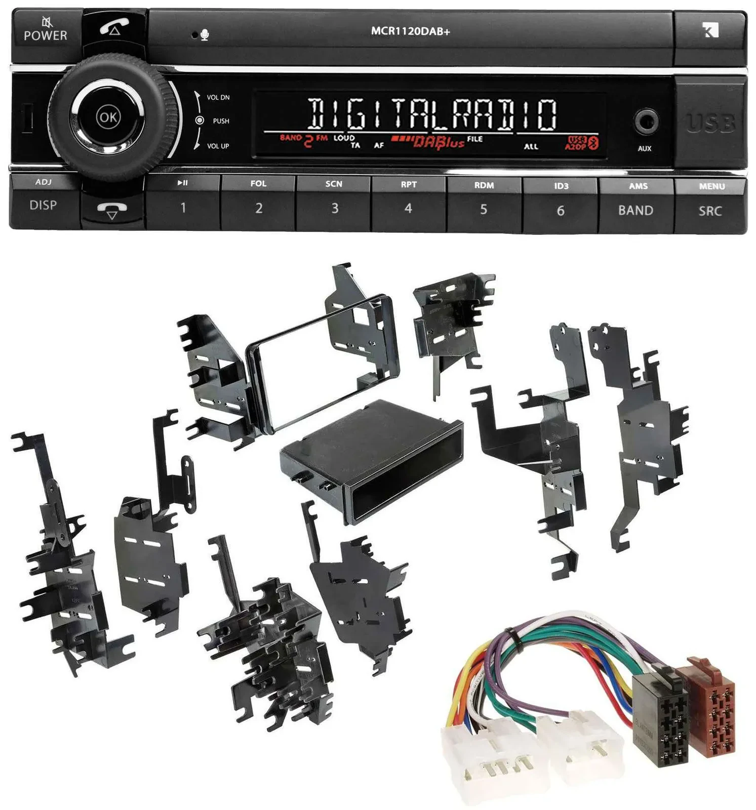 Kienzle Bluetooth MP3 USB DAB Autoradio für Toyota RAV-4 Celica MR2 Spyder bis 0