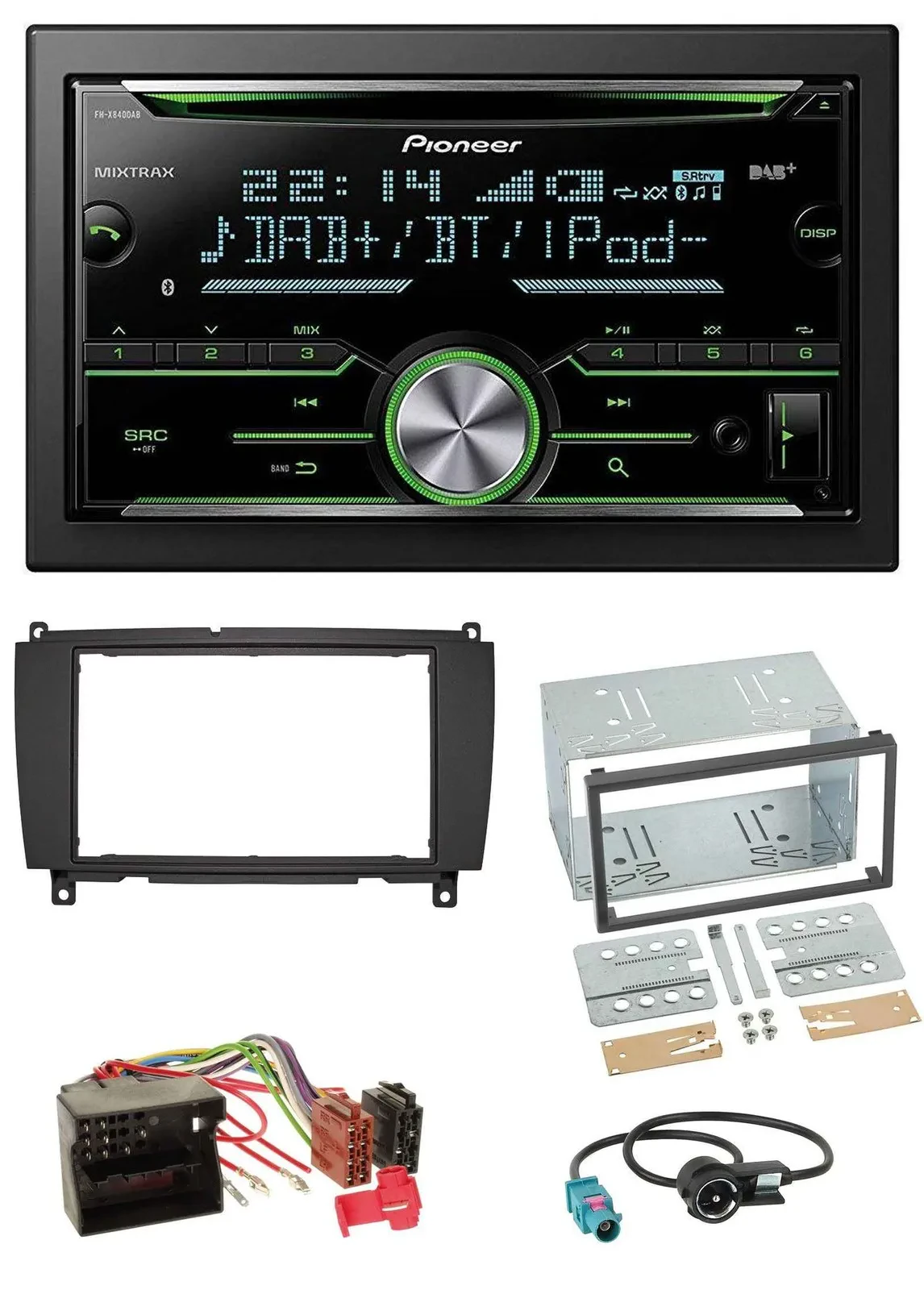 Pioneer Bluetooth MP3 DAB 2DIN USB CD Autoradio für Mercedes CLK C209 A209 04-10