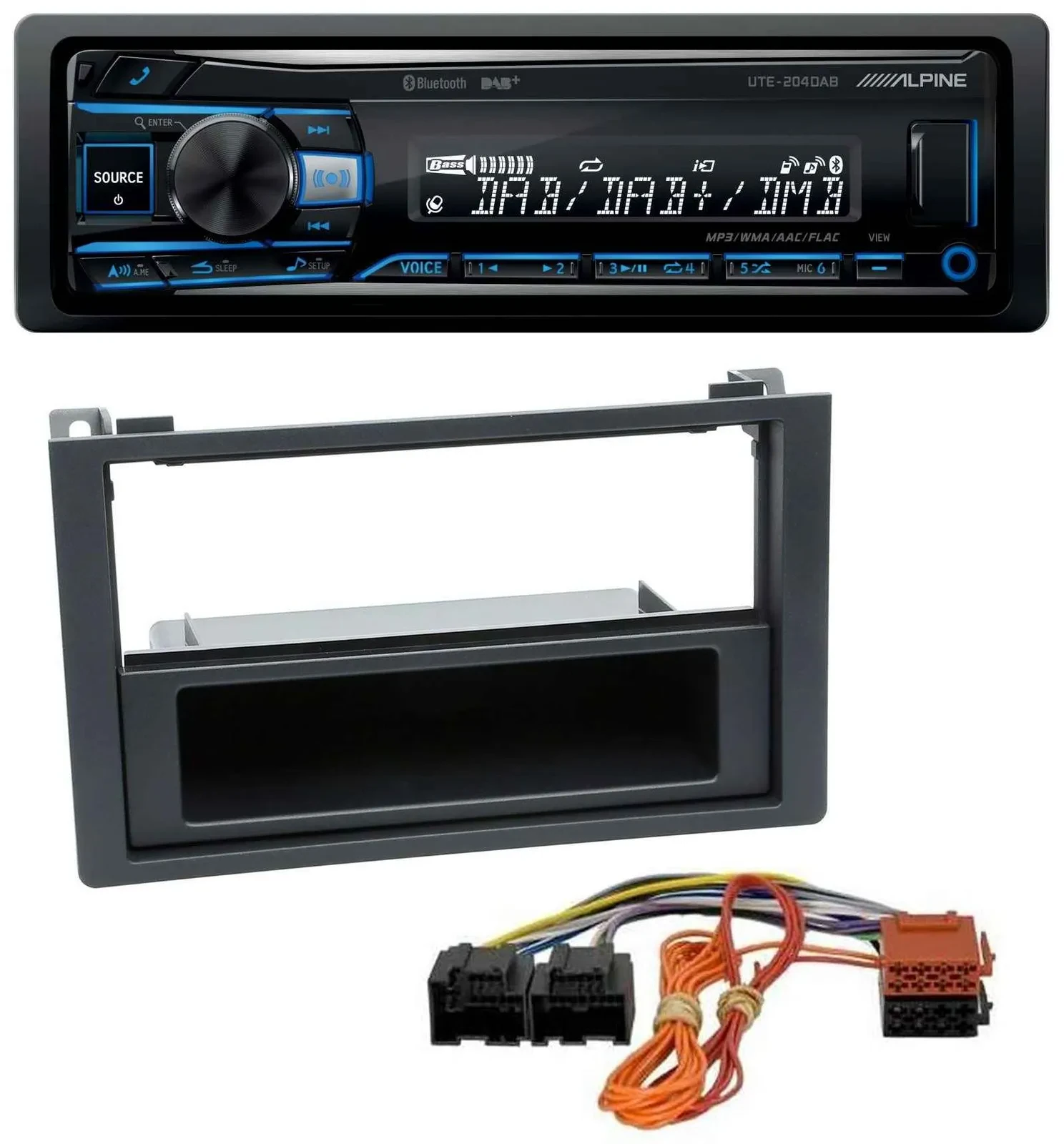 Alpine USB Bluetooth DAB MP3 Autoradio für Saab 9.3 (ab 2006)