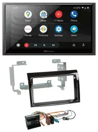 Pioneer USB 2DIN DAB MP3 Bluetooth Autoradio für Citroen Jumper 2006-2011 Piano