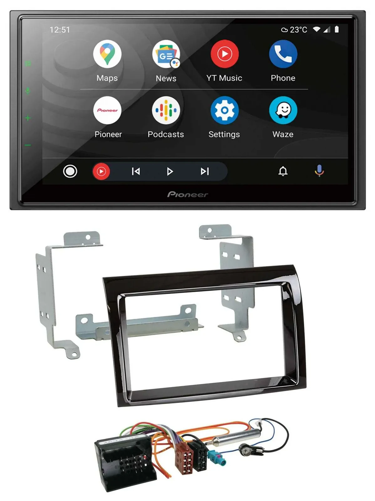 Pioneer USB 2DIN DAB MP3 Bluetooth Autoradio für Citroen Jumper 2006-2011 Piano