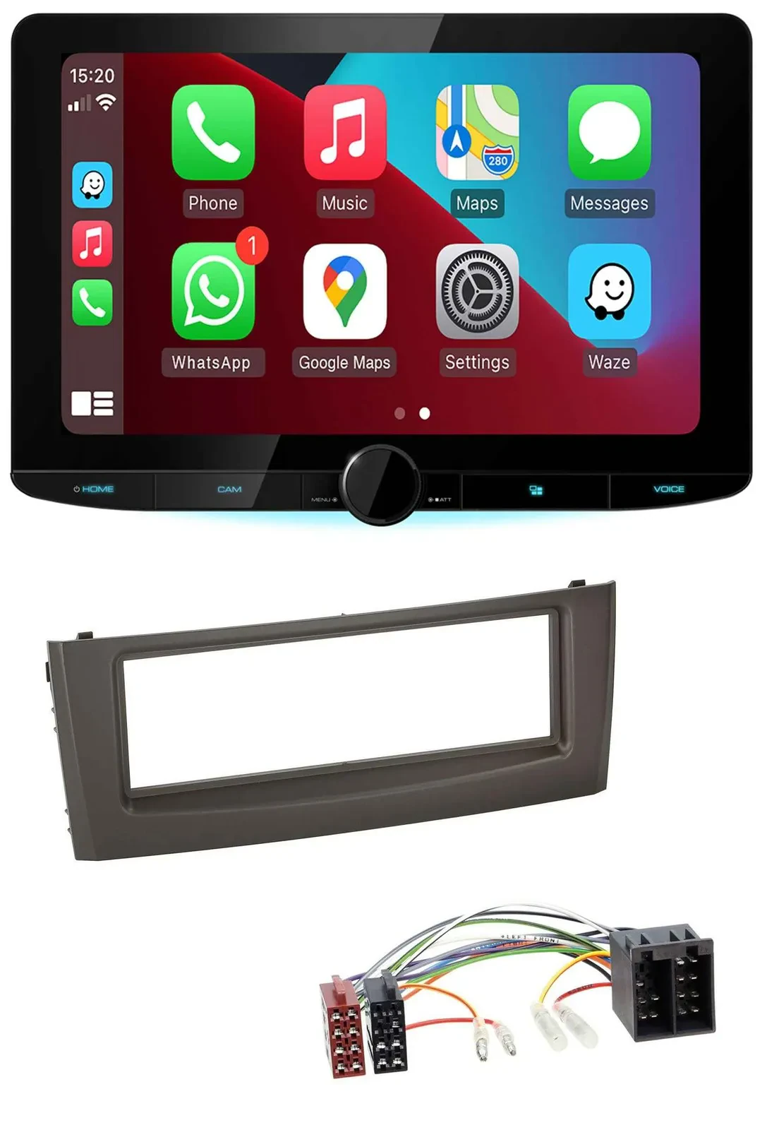 Kenwood MP3 USB DAB Bluetooth Autoradio für Fiat Grande Punto Punto ab 05 schwar