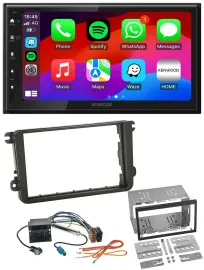 Kenwood MP3 USB DAB 2DIN Bluetooth Autoradio für VW Caddy Golf 5 6 Jetta ab 2003