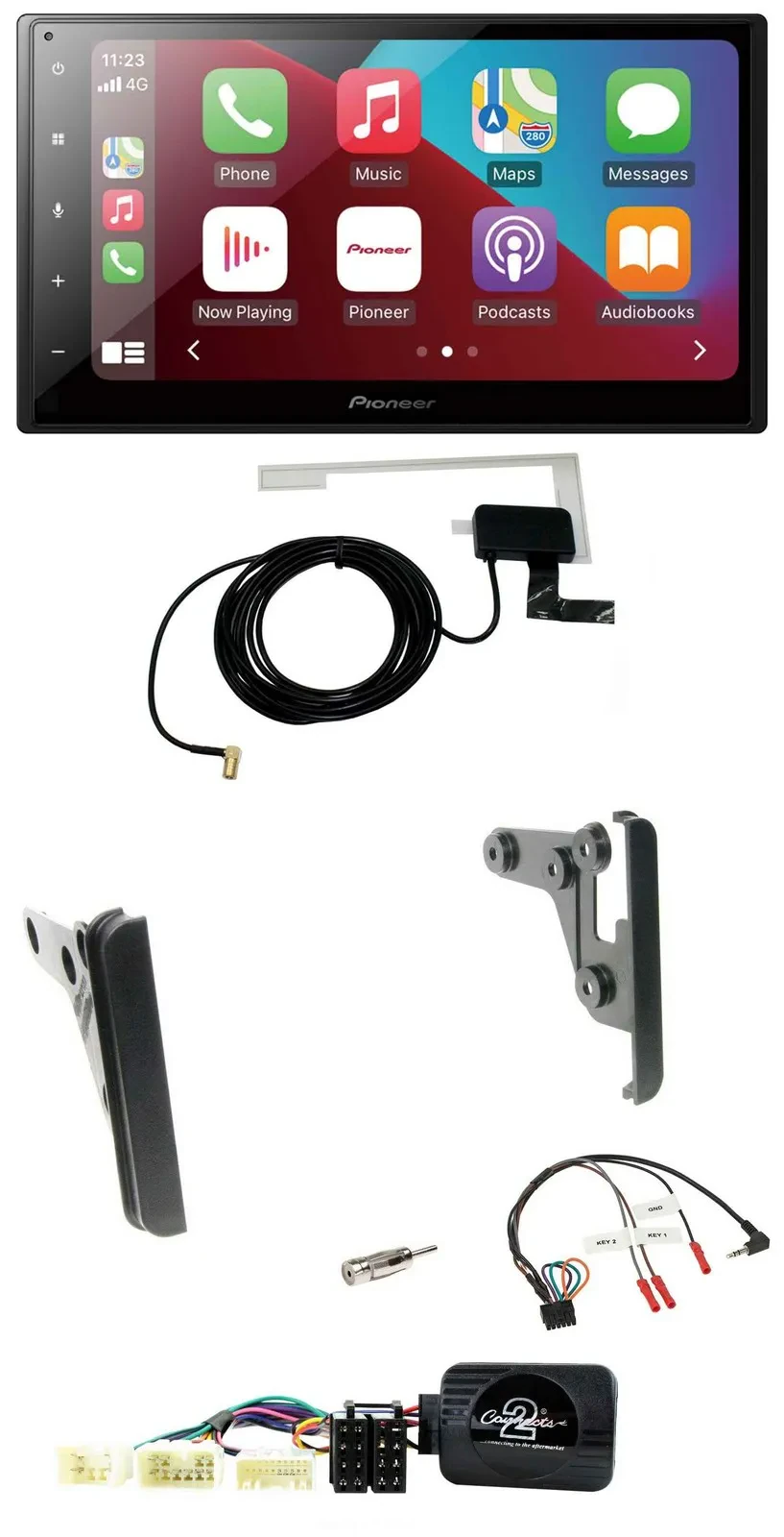 Pioneer USB Bluetooth DAB Lenkrad 2DIN Autoradio für Toyota FJ ab 2007