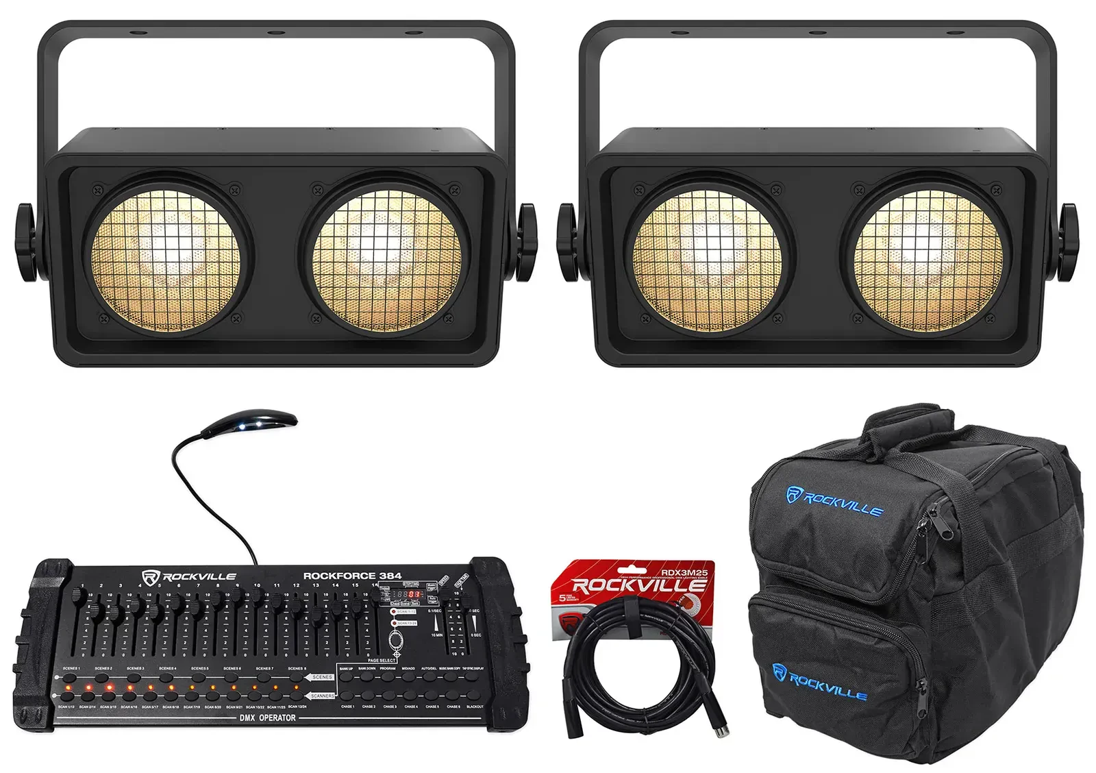 Светодиодный прибор Chauvet DJ Shocker 2 COB LED с DMX-пультом и аксессуарами (пара)