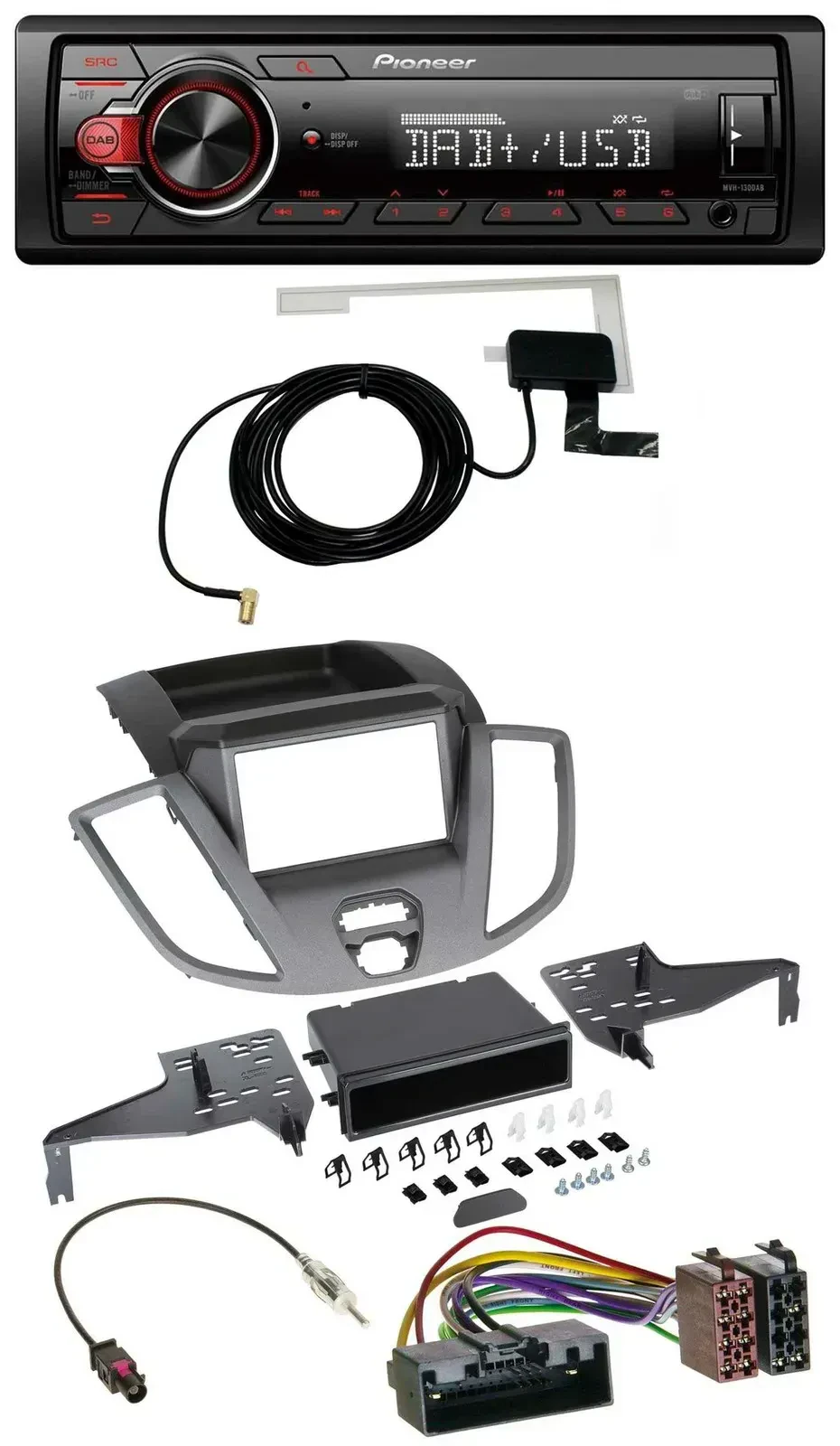 Автомагнитола для Ford Transit V363 (2014–2018) Pioneer 1 DIN MP3 DAB USB AUX