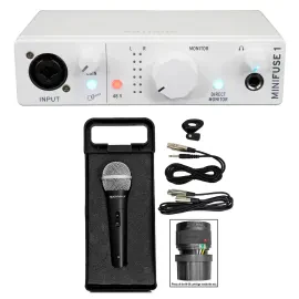 Arturia Minifuse 1 White Portable Solo Audio USB Recording Interface+Microphone