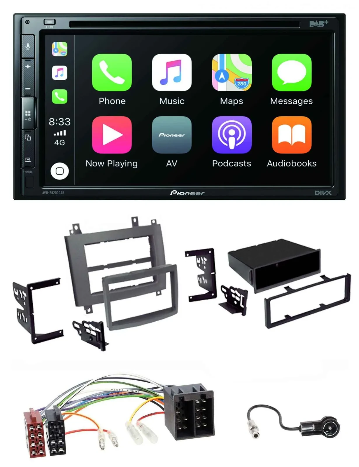 Pioneer DVD 2DIN MP3 DAB Bluetooth USB Autoradio für Cadillac CTS 2003-2007 SRX